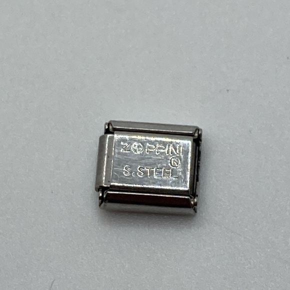 Zoppini 18k Gold Letter I Stainless Steel Italian Charm Link - Picture 2 of 3